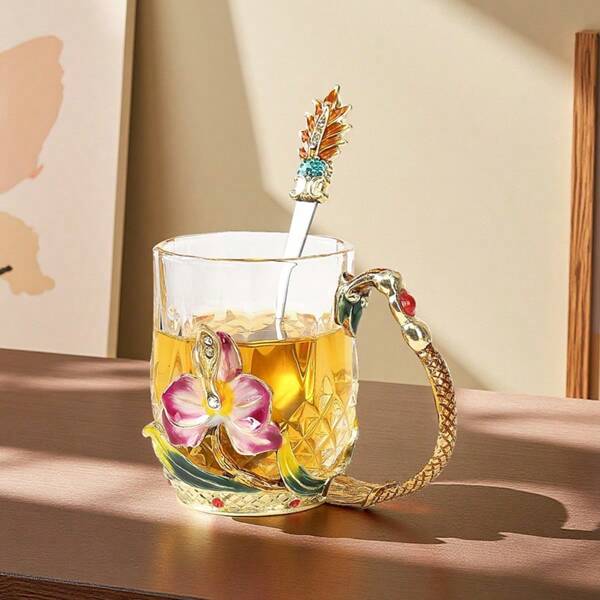 1 pièce Tasse à thé Gongfu de 70 ml, tasse en verre cristal délicate et créative, convient pour le petit-déjeuner, le café, le thé de l'après-midi, les tisanes, les fruits, pour une utilisation à la maison et au bureau, un excellent cadeau pour les amis