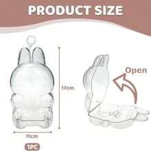 Mrltau Protective Keychain For Labubu Have A Seat, Transparent PVC Case For Labubu Doll, Easy Installation, Modern , Protect Your Cute Doll - White - View 12