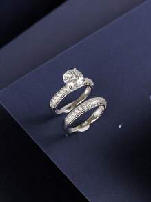 2-In-1 Luxurious Detachable 2CT Moissanite 925 Sterling Silver Ring, Fashionable Women's Ring, Suitable For Party, Wedding, Dinner Occasion And Daily Wear