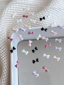 Mini Fragrant Faux Pearl Bow Nail Art Decorations, Sweet And Cute, Clown Bow Design, Small And Exquisite. Nail Art Supplies, Nail Art Decorations, Nail Art Gems. Nails - Multicolor - View 4