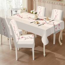 1/4/5/6/7/36pcs Fashionable Simple European And American Style Printed Chair Covers / Chair Cover Set, Suitable For Indoor Home Restaurant, Hotel Modern Daily Decoration. Tablecloth Suitable For Square Tables, Elastic Chair Covers Can Be Washed