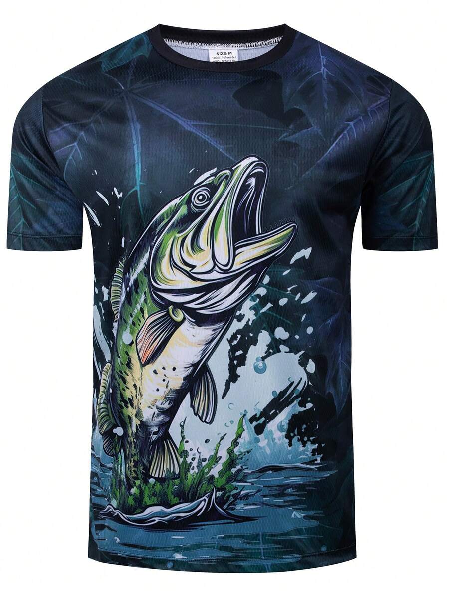 Fishing T-Shirt Short-Sleeve Jerseys Men Angler Clothes UPF 50 Summer Sun Protection Outdoor Sport Fishing Shirts - Multicolor - View 1