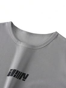 Conjunto deportivo de 2 piezas para adolescente, camiseta de manga corta fina y pantalones deportivos para niños, ropa de adolescente