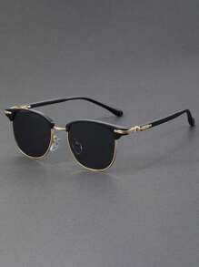 Fashionable Glasses Half Frame Designer Style Men And Women's Unique Temple Design Versatile Single Product Glasses