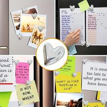 10/15/20 szt. magnesów na lodówkę, zestaw uroczych, dekoracyjnych magnesów w kształcie serca, srebrnych magnesów na lodówkę, odpowiednich do dekoracji domu, kuchni, biura i tablicy, magnesy na lodówkę i kuchnię, prezent dla przyjaciół i rodziny