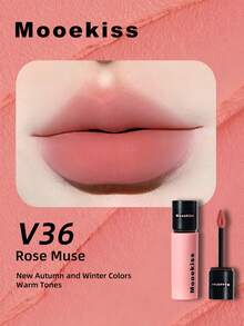 Mooekiss 丝绒哑光唇泥，亮泽唇膏，不易脱色 - V36 - 查看 2