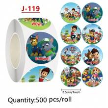 Paw Patrol 500PCS PAW Patrol sigilare autocolant copii desene animate jucării recompensă DIY papetărie laptop valiza Notebook decals decorare copil jucărie petrecere de ziua de naștere cadouri