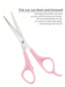 4 件套理发剪刀套装，6 英寸理发剪刀，理发、打薄、纹理美发工具，沙龙发型配件，返校、旅行度假必备品，女士发饰 - 彩色 - 查看 5