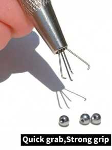 Pinça de precisão para joias com 4 pontas - Suporte para pedras preciosas e diamantes, ideal para contas e peças pequenas, ferramenta ergonômica para artesanato em metal/alumínio, ferramentas para fabricação de joias