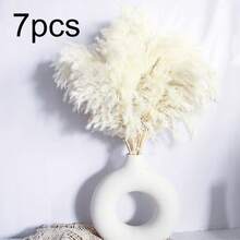 蒲苇装饰组合套装、干兔尾草花束、蒲苇和桉树、波西米亚风格桌面和地板中心装饰 - 干花插花、秋草和橄榄绿墙壁装饰（多种款式）、秋季装饰、秋季 - 棕色 - 查看 18