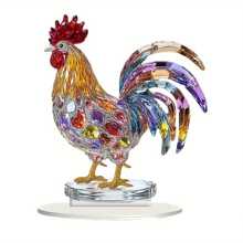 2D Plane Acrylic Colorful Rooster Statue Multi-Functional Desktop Decoration, Suitable For Christmas Halloween, Valentine's Day Birthday Gift, Ideal Gift For All Festivals