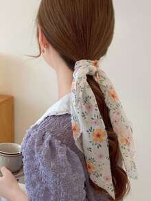 4条装女士休闲碎花发圈，百搭时尚发饰，适合日常生活、居家、学校、海滩、暑假、通勤、聚会、节日、生日、新年、情人节、母亲节、教师节、婚礼、音乐节、毕业典礼等场合，是理想的礼物之选。发圈、发饰、发饰、发绳、头饰、马尾辫发圈、弹力发带 - 彩色 - 查看 3