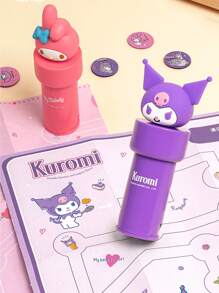 Sanrio 1Set Sanrio Kuromi My Melody Stamp Stickers Set Include Pattern Seal*1 Map*1 Stickers*50Pcs Cute Cartoon Design Waterproof Sticker Kawaii For Notebook Laptop Suitcase Hello Kitty Cat Gifts