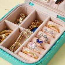 1/2pcs Jewelry Storage Bag, Can Store Necklaces, Rings, Jewelry, Lipstick Cosmetics, Available For Outdoor Travel, Valentine's Day Mother's Day Birthday Gift
