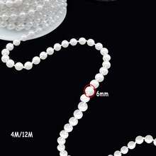 4/5/6/8mm 白色人造珍珠散装，人造珍珠项链，适合男士和女士，20 世纪 20 年代派对、茶会、新娘、礼物、化妆、舞会（人造珍珠表面剥落是由于工艺原因，不会影响使用。） - 白色 - 查看 5