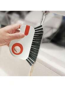 2-In-1 Window Track Cleaning Brush - Detachable Squeegee For Door And Window Frames And Thresholds, Glass Corner Cleaner And Plastic Sill Groove Tool