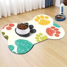1 pezzo Tappetino per l'alimentazione degli animali domestici, tappetino assorbente per cibo di cani e gatti, tappetino impermeabile e a prova di perdite per animali domestici, senza macchie e facile da pulire, accessori per animali domestici, tappetino per pasti per animali adatto per bevitori sporchi e maleducati