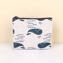 布艺钱包、化妆包、迷你便携式零钱包、卡包、耳机收纳袋、女士帆布束口袋 - 彩色 - 查看 15