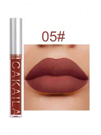 Waterproof Matte Lip Gloss,Smooth Lip Color Non-Stick Cup Non Fading Liquid Lipstick For Beginner