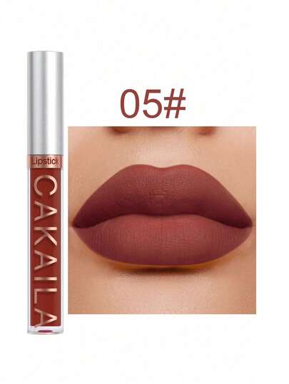 防水啞光唇彩,平滑唇部顏色不粘杯子不褪色液體口紅適用於初學者