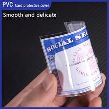 10PCS/5PCS Of Waterproof PVC Card Protection Case, Soft And Transparent, Suitable For Social Security Cards, Medical Insurance Cards, ID Cards, Social Security Cards, Student ID Cards, Public Transportation Cards, Membership Card Protection Cases/Document Storage Bags