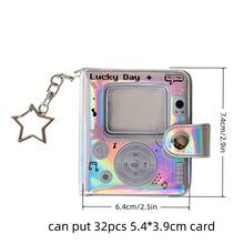 Laser Cover MP3 Player 2 Inch Document Photo Album Illuminated Flash Mini Photo Album Large Head Sticker Hanger,Back To School,School Supplies - Color - View 2