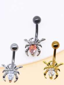 1PC Stainless Steel 14G Belly Real Piercing Button Ring For Women Body Piercing Jewelry Navel Rings
