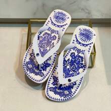 Flip-Flops With Exclusive Print And Absolute Comfort For Every Day - Trắng/Ngói - Xem 4