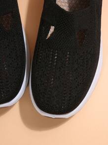 Sapatos Esportivos e Casuais com Puxador e Biqueira Redonda, Respiráveis e Confortáveis para Mulheres, Sapatos Leves e Planos da Moda para Caminhada, para Todas as Estações