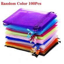 50/100pcs/Pack, 10x15cm Hollow Mesh Drawstring Bags, Suitable For Birthday, Wedding, Bachelorette Party Gifts, Holiday Gift Packaging, Jewelry Storage Pouches