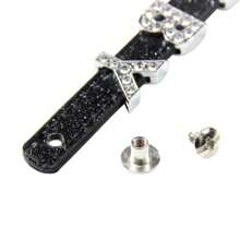 1pc Customizable Letter PU Base Collar With Various Rhinestone Letter Sequin Styles, Women Choker Collar