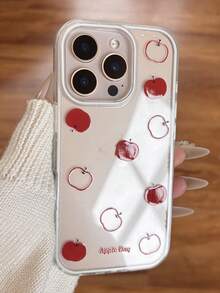 Cute 3 IN 1 Apple Fruit Transparent Phone Case Compatible With IPhone 16 15 Pro Max 13 Pro 14 12 11 Clear Cases Soft Back Shell - quả táo - Xem 3