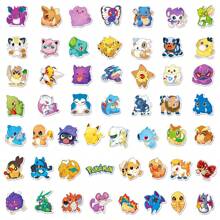 pokemon 50Pcs Cute Cartoon Anime Pokemon Stickers Kids Toys Kawaii Poke Ball Pikachu Decals Skateboard Laptop Waterproof Sticker Room Decor Home Decor Wall Decor
