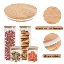 7pcs Reusable Airtight Glass Storage Lids For Gu Pot Jars Bamboo Lids For 8cm - 1 - View 6