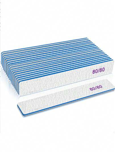 NailShine Double-Sided Nail File (80/80 Grit), Reusable Professional Nail Filer Suitable For Home And Salon Nail Shaping,Nail Supplies,Nail Tools,Nail Art Tools,Back To School,Nails,Nail Tools For Press On Nails