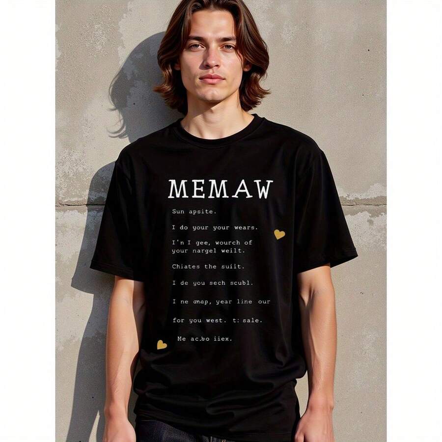 Good Quality True Classic, Men's Shirts, Memaw T-Shirts: A Fun, Quirky Gift For Grandparents, Plain Black Shirt, Gym Tshirts For Men - Black - View 1