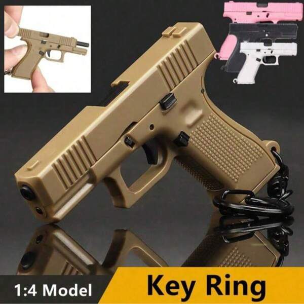 Llavero con forma de pistola táctica, mini, portátil y decorativo, con diseño extraíble de la pistola G-45, accesorio de regalo