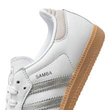 Adidas Originals 男鞋女鞋休閒鞋低筒板鞋 SAMBA OG W 運動鞋中性款透氣輕便日常旅遊鞋 JI2725 - 白/金屬銀/淡灰 - 查看 7
