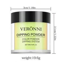 VERONNI 12 couleurs de poudre à tremper qui brillent dans le noir, avec un effet de dégradé rêveur, parfait pour les ongles de fête et le nail art DIY créatif