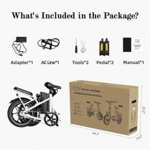 WIND HORSE 16" Electric Bike For Adults, Folding Ebike With 630W Peak Motor, 25MPH, 35Miles Range, Removable Battery, Suspension, Dual Disc Brake, LED Display, Electric Bicycle For Commuter Black