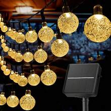 20/50/100 件 LED 太阳能泡泡球灯串，8 种闪烁模式，无线太阳能供电，PVC 材质，适用于花园、露营、圣诞节、节日装饰、酒店、餐厅 - 多色 - 查看 3