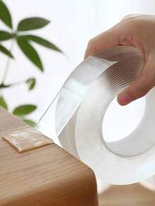 1 Gulungan Pita Perekat Dua Sisi Serbaguna, Perekat Karet Tahan Lama yang Mudah Digunakan untuk Dekorasi Ruangan, Stiker Dinding, Stiker Personalisasi - Clear - View 10