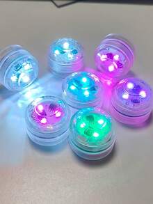 Luz LED sumergible mini con control remoto, vela de té pequeña sumergible, luz decorativa a prueba de agua RGB multicolor sin llama, a batería, para decoración de florero, piscina, estanque - Multicolor - Ver 3