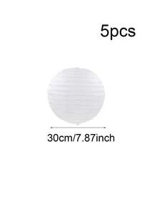 1/5 pièces Lanternes en papier blanches, oranges, bleues - Lanternes en papier rondes suspendues - Convient pour les mariages, les anniversaires, les enterrements de vie de jeune fille et les décorations de fête - Pour une utilisation intérieure et extérieure - Cadeau idéal pour les occasions de fête - Blanc - Voir 7