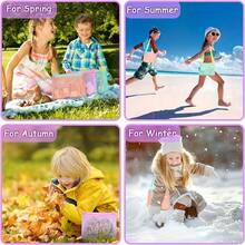 3pcs Large Capacity Mesh Bags, Mesh Beach Bags, Lightweight Foldable Mesh Tote Bag,Toys Storage Bag, Swimming Accessories Storage Bags, Sand Toys Beach Shell Collection Travel Bag, Sand Dredging Tool Bag, Multifunctional Travel Organizer,Beach Bag,Perfect For Toys, Swim Gear, And Shell Collectors. - View 10