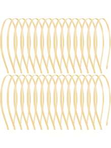 30/24/12 piezas de diademas de metal liso, marco de diadema DIY, diademas delgadas a granel para hombres y mujeres, accesorios para el cabello, diademas de color negro, plateado y dorado