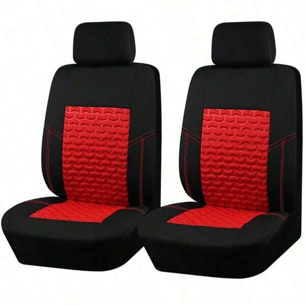 REMAX 4pcs Set Car Seat Cover 2 Front Seats Heat Pressed Thick Foam Seat Cushion Universal Fit Truck SUV Van Auto Accessories Inside Decoration New Design