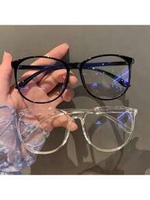 1/2 pièces Lunettes classiques modernes simples pour femmes avec monture transparente, pour les activités de plein air, la vie quotidienne, le bureau et la lecture