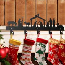 CIFbuy 1 Piece Of Exquisite Christmas Hook, Suitable For, Exquisite Craftsmanship, Unique Shape, Can Easily Hang Christmas Stockings, Lights And Other Decorations - A Great Choice To Add Christmas Atmosphere, Suitable For Bedrooms, Entrances And Other Spaces Decorative Hooks