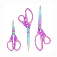 Household Tailor Scissors, Sewing Shears, Multi-Functional Handcraft Scissors, Office Scissors, Stainless Steel Titanium Plated Colorful Scissors, Hardened Sharp Blades, Ergonomic Design